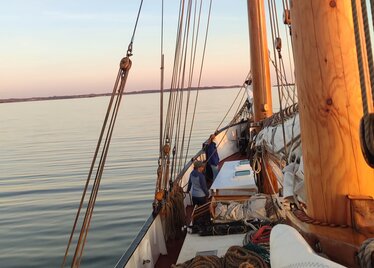Traditionssegler Traditonssegler bei Abendstimmung