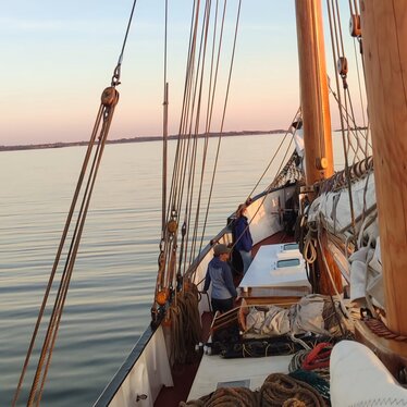 Traditionssegler Traditonssegler bei Abendstimmung